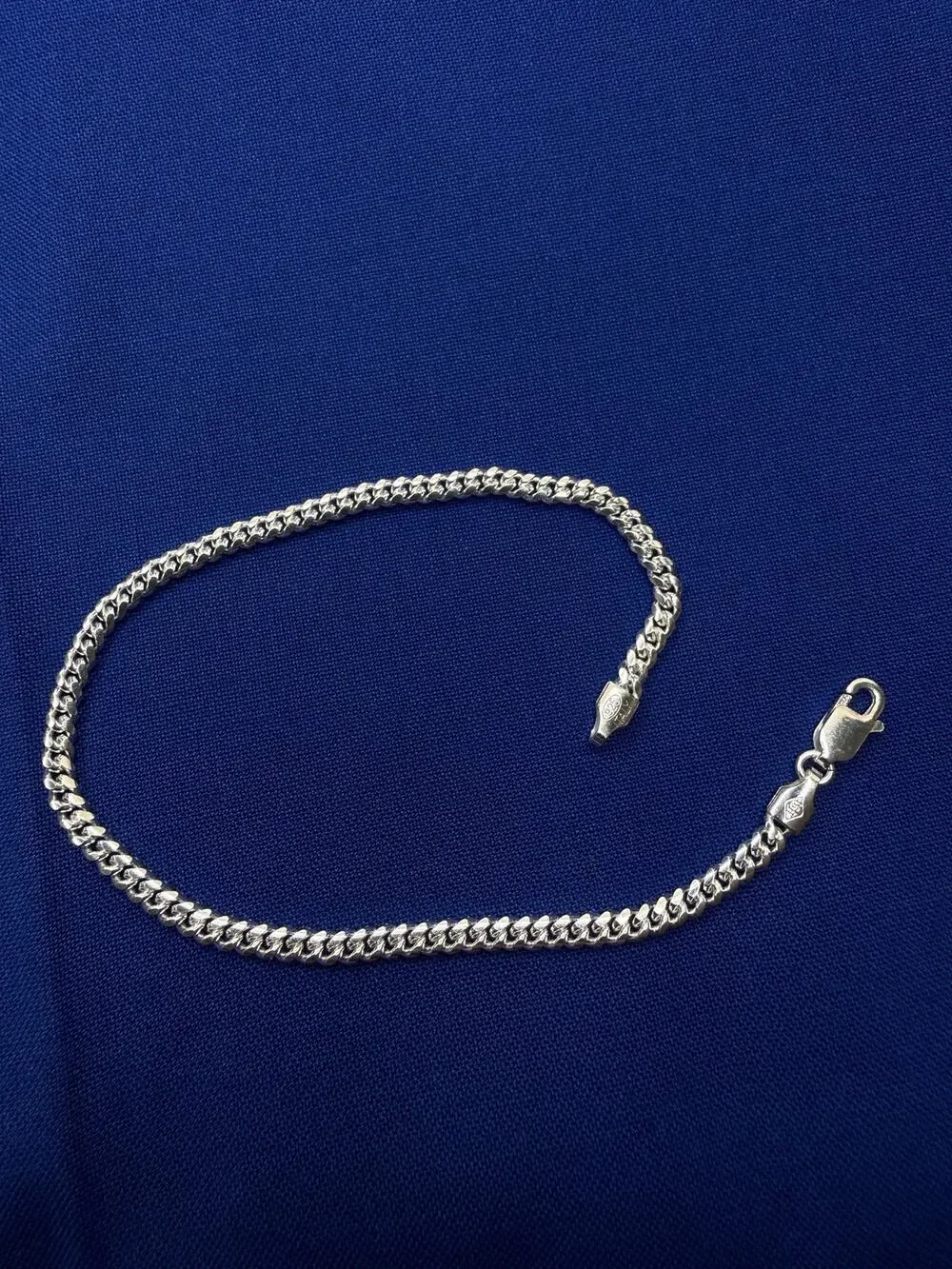 925 Italy Sterling Silver Miami Cuban Link Bracelet 3.1mm 7.5